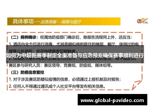 如何为中超新赛季制定全面准备与应急预案确保赛事顺利进行 如何为中超新赛季制定全面准备与应急预案确保赛事顺利进行
